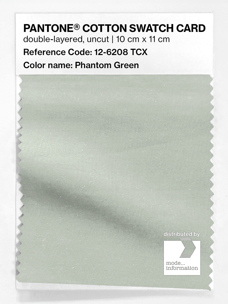 Product image 1 of the product “PANTONE® COTTON SWATCH CARD 12-6208 TCX Phantom Green ”
