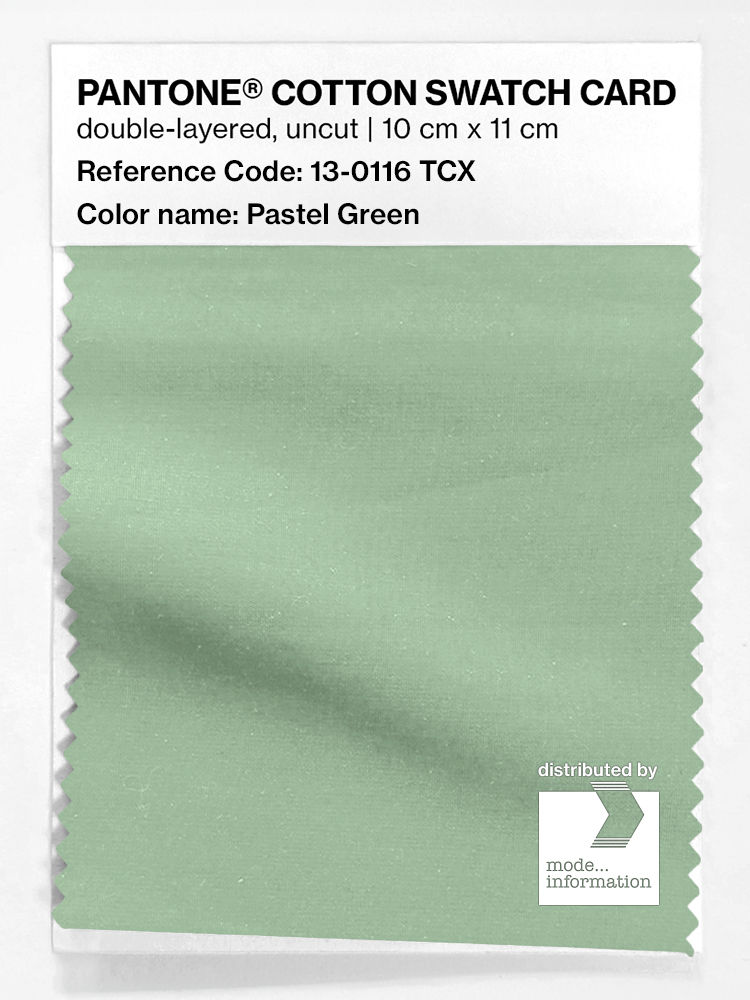 Product image 1 of the product “PANTONE® COTTON SWATCH CARD 13-0116 TCX Pastel Green ”