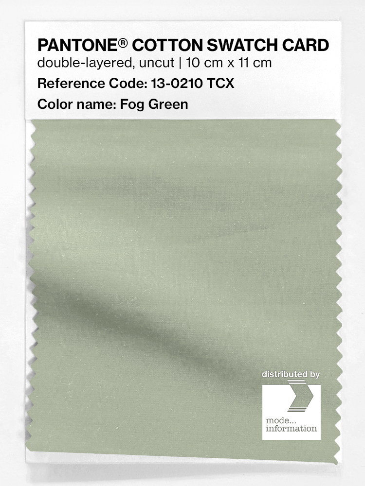 Product image 1 of the product “PANTONE® COTTON SWATCH CARD 13-0210 TCX Fog Green ”