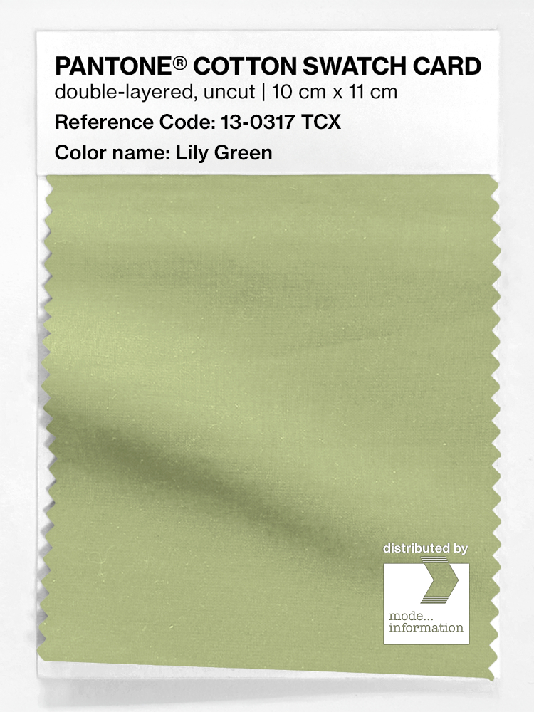 Product image 1 of the product “PANTONE® COTTON SWATCH CARD 13-0317 TCX Lily Green ”