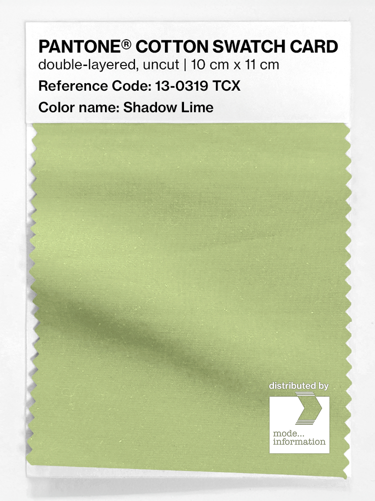 Product image 1 of the product “PANTONE® COTTON SWATCH CARD 13-0319 TCX Shadow Lime ”
