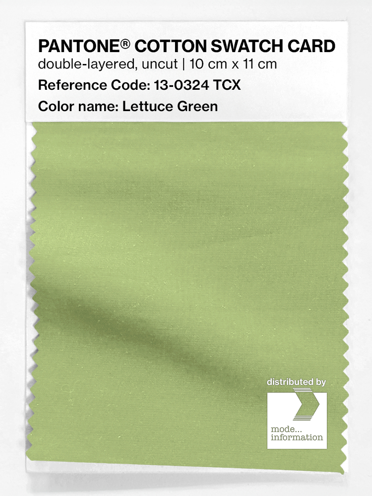 Product image 1 of the product “PANTONE® COTTON SWATCH CARD 13-0324 TCX Lettuce Green ”