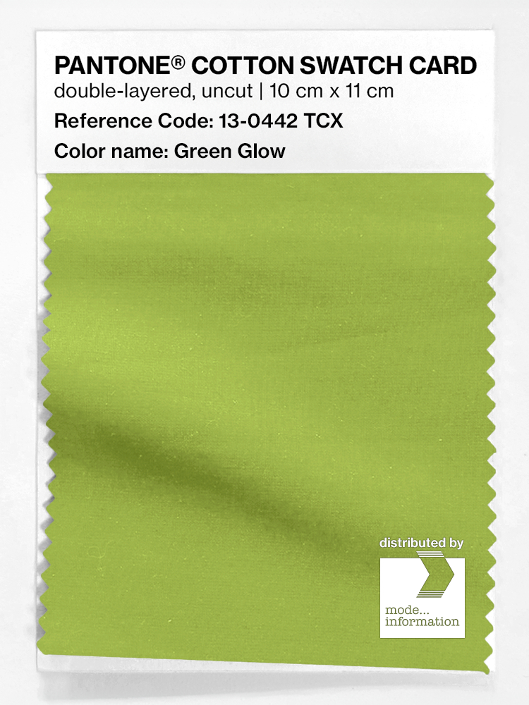 Product image 1 of the product “PANTONE® COTTON SWATCH CARD 13-0442 TCX Green Glow ”