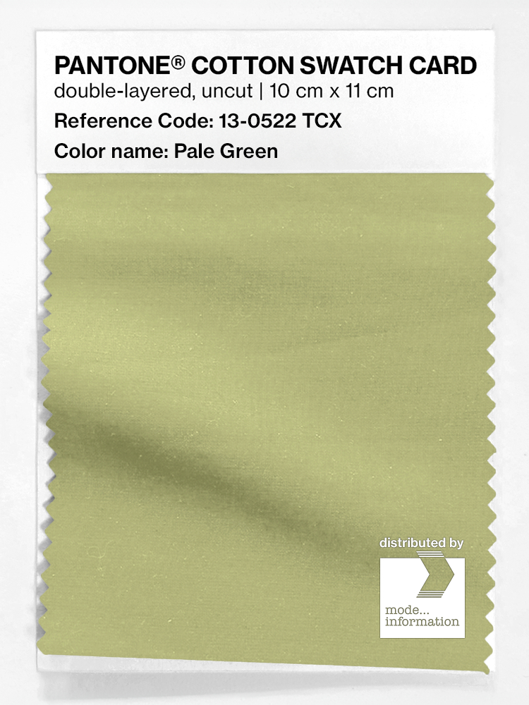 Product image 1 of the product “PANTONE® COTTON SWATCH CARD 13-0522 TCX Pale Green ”