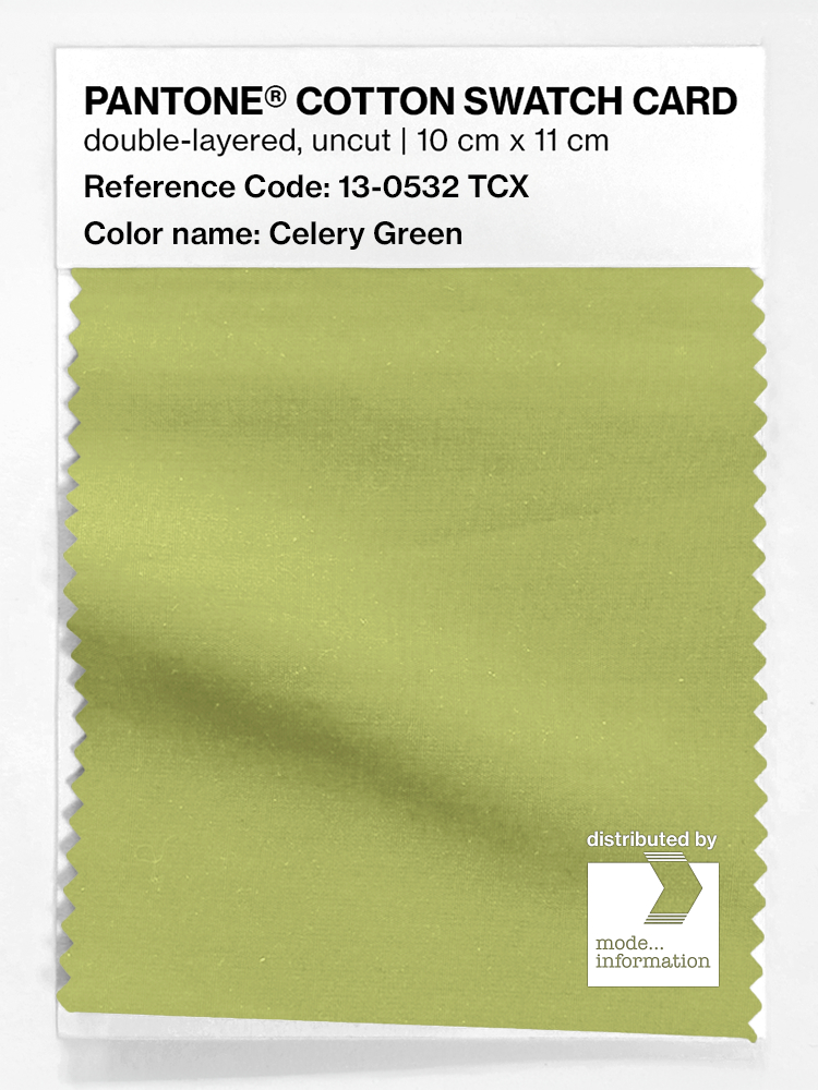 Product image 1 of the product “PANTONE® COTTON SWATCH CARD 13-0532 TCX Celery Green ”
