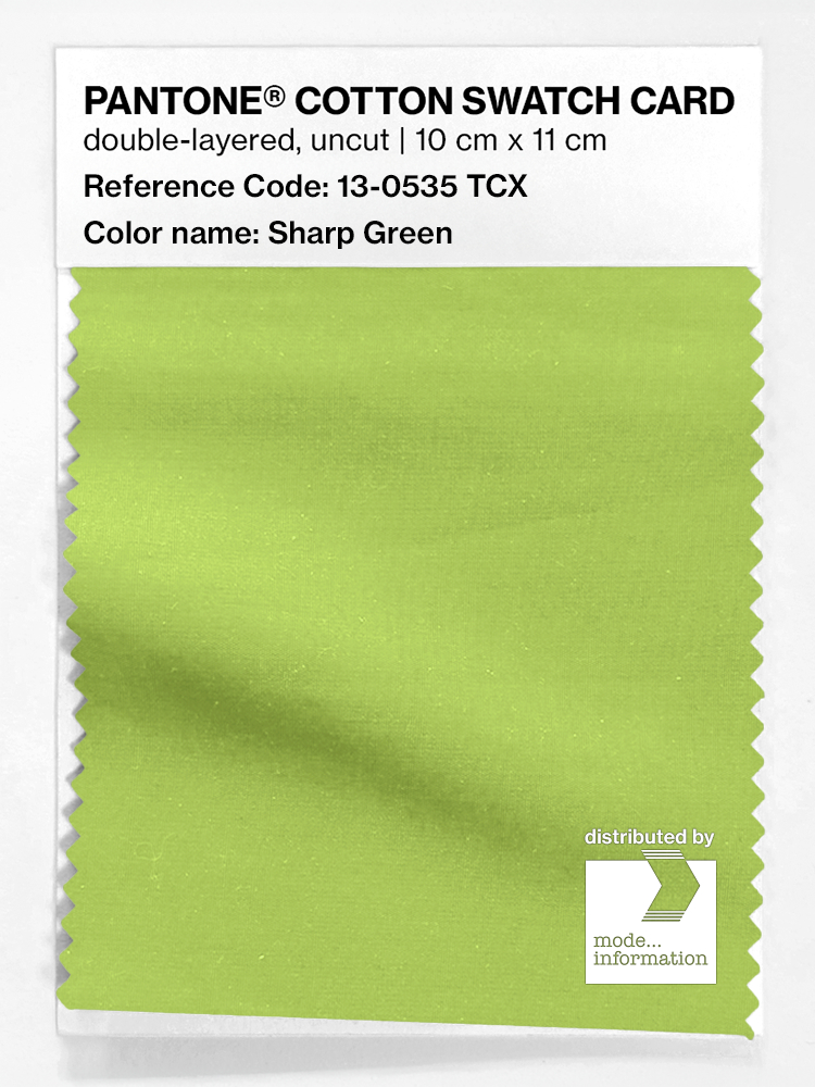 Product image 1 of the product “PANTONE® COTTON SWATCH CARD 13-0535 TCX Sharp Green ”