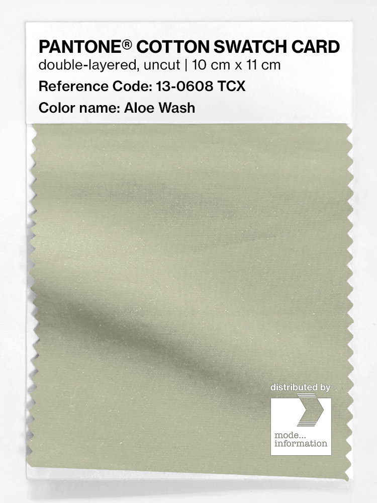 Product image 1 of the product “PANTONE® COTTON SWATCH CARD 13-0608 TCX Aloe Wash ”
