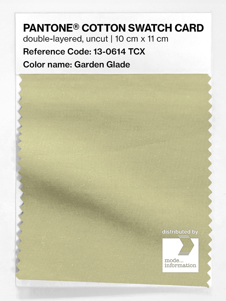 Product image 1 of the product “PANTONE® COTTON SWATCH CARD 13-0614 TCX Garden Glade ”
