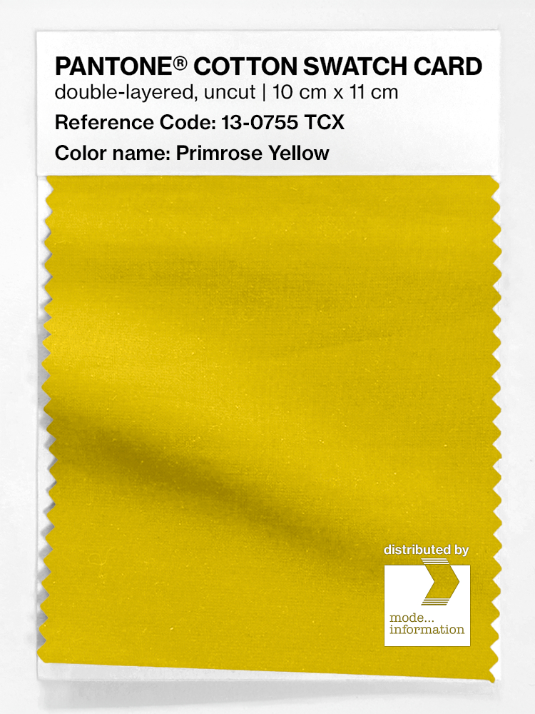 Product image 1 of the product “PANTONE® COTTON SWATCH CARD 13-0755 TCX Primrose Yellow ”