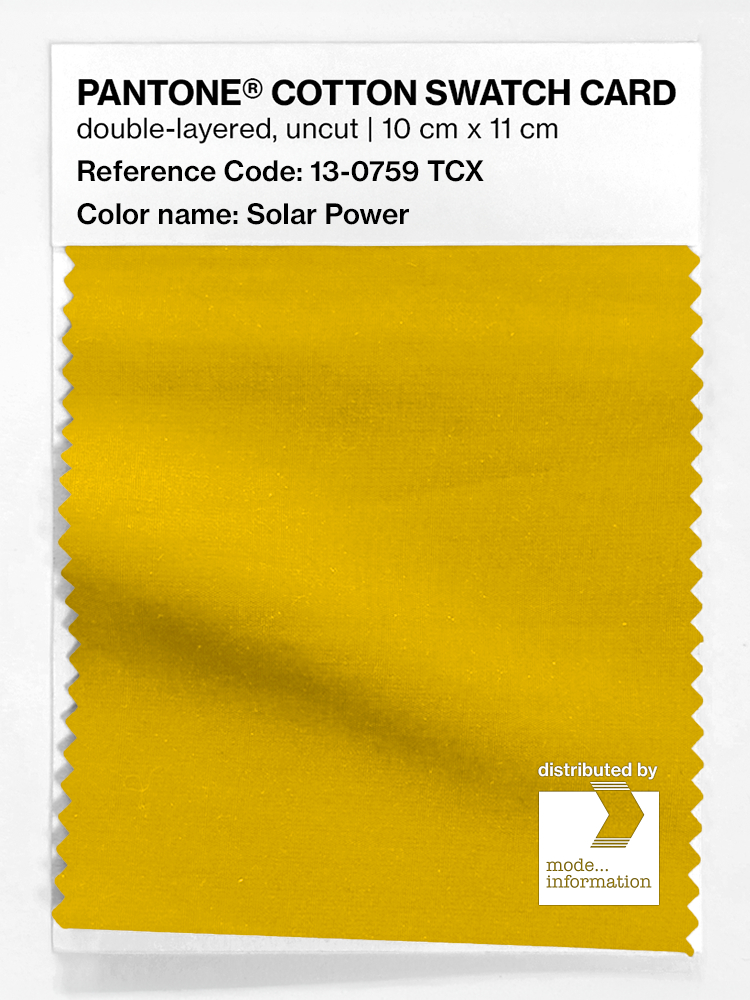 Product image 1 of the product “PANTONE® COTTON SWATCH CARD 13-0759 TCX Solar Power ”