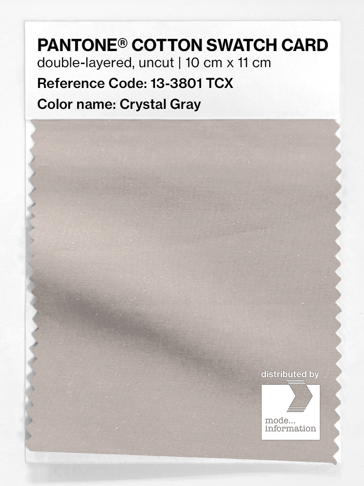 Product image 1 of the product “PANTONE® COTTON SWATCH CARD 13-3801 TCX Crystal Gray ”