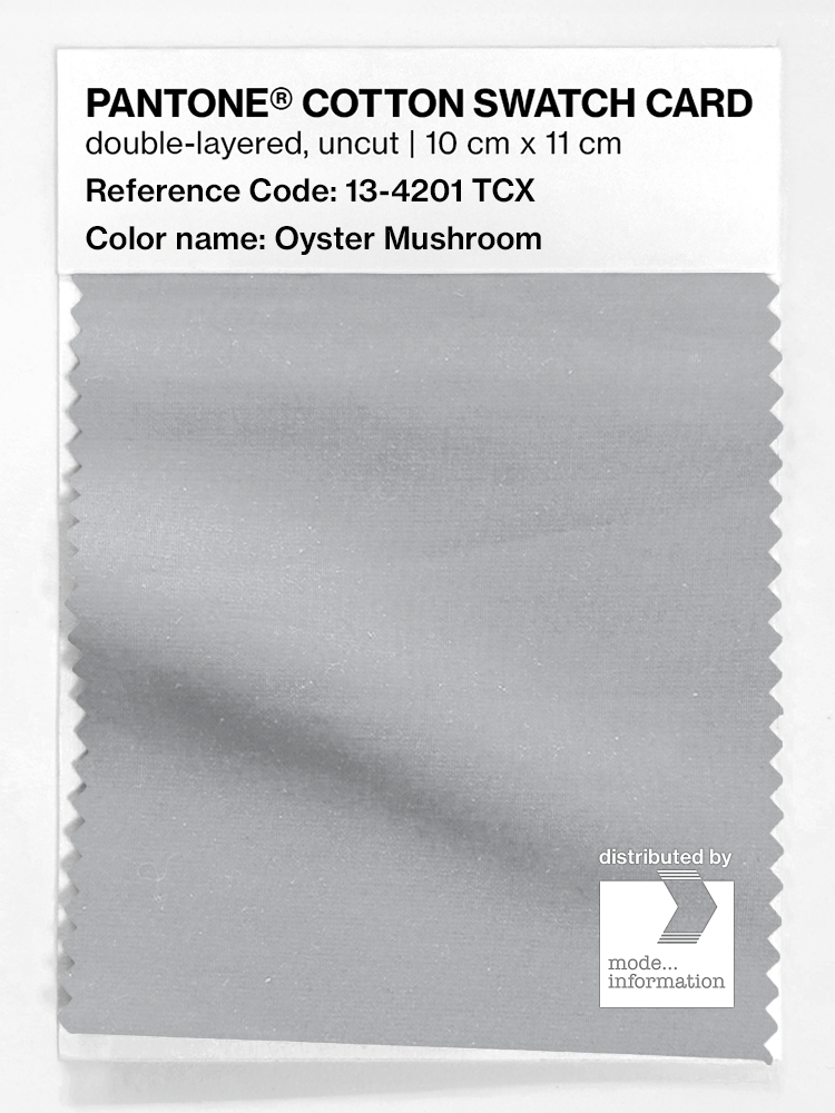 Product image 1 of the product “PANTONE® COTTON SWATCH CARD 13-4201 TCX Oyster Mushroom ”