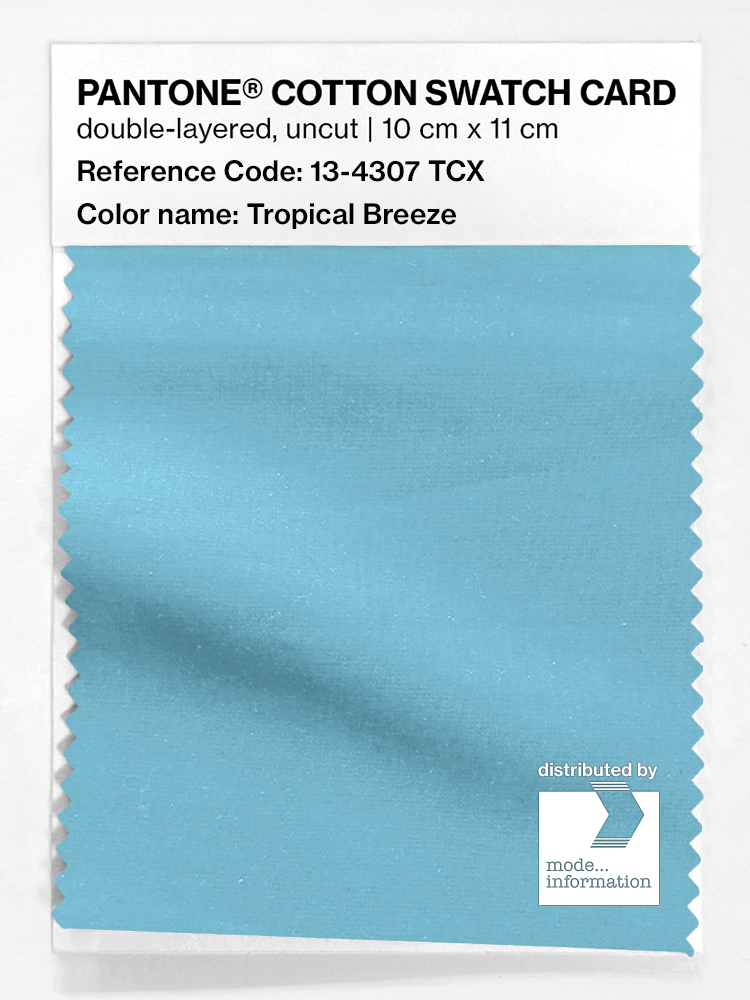 Product image 1 of the product “PANTONE® COTTON SWATCH CARD 13-4307 TCX Tropical Breeze ”