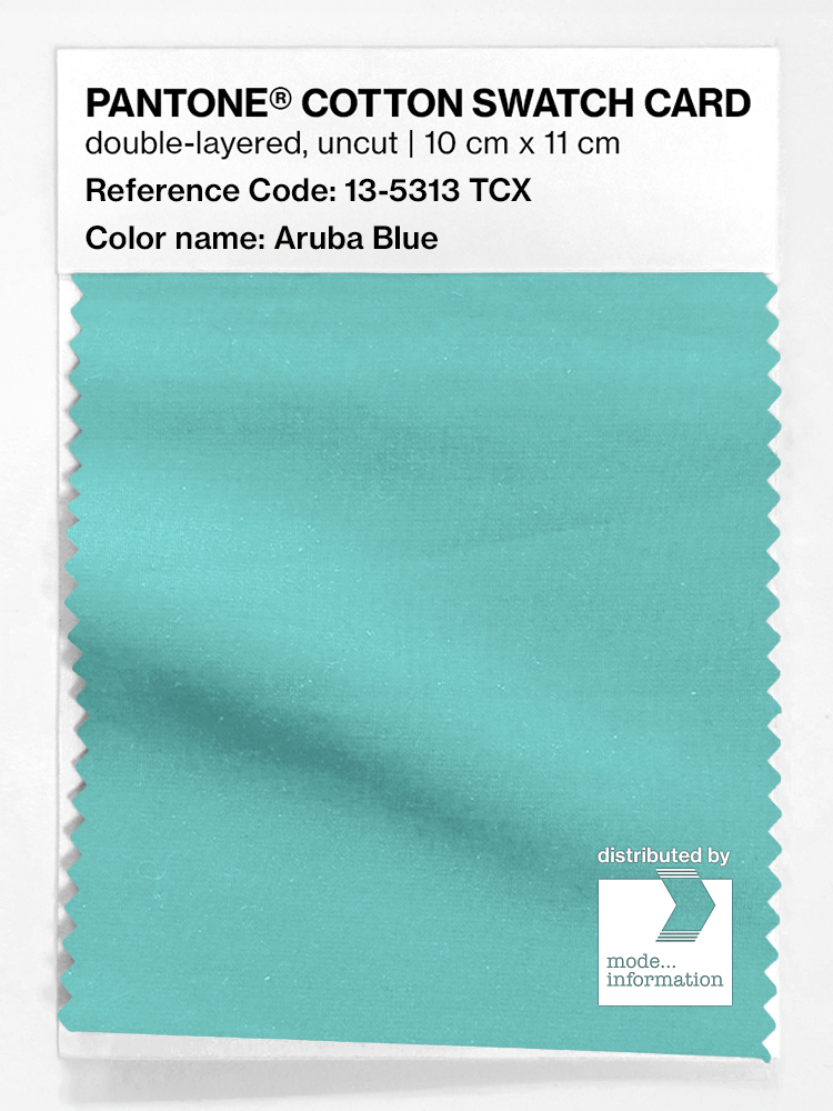 Artikelbild 1 des Artikels “PANTONE® COTTON SWATCH CARD 13-5313 TCX Aruba Blue “