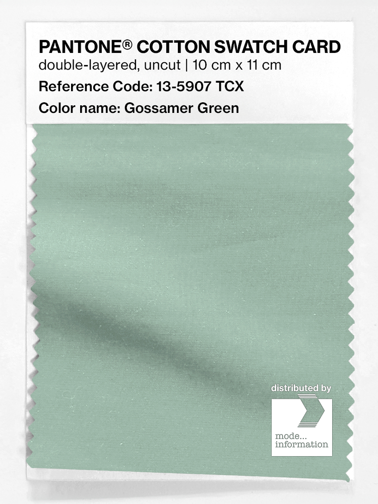 Product image 1 of the product “PANTONE® COTTON SWATCH CARD 13-5907 TCX Gossamer Green ”