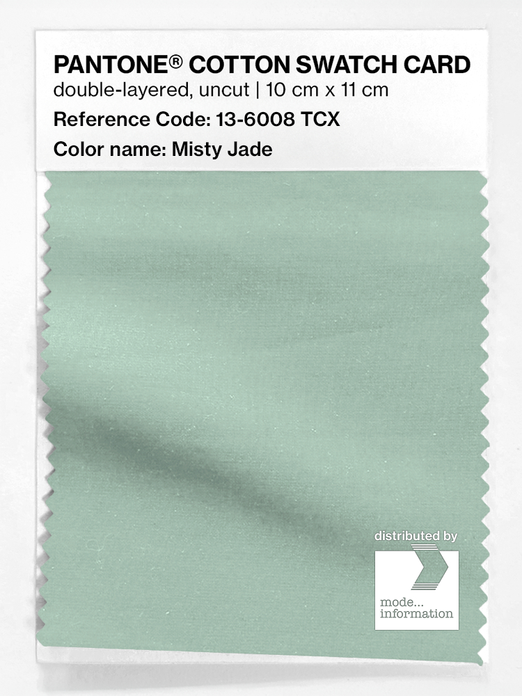 Product image 1 of the product “PANTONE® COTTON SWATCH CARD 13-6008 TCX Misty Jade ”