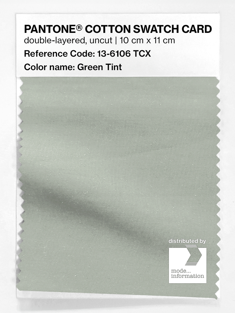 Product image 1 of the product “PANTONE® COTTON SWATCH CARD 13-6106 TCX Green Tint ”