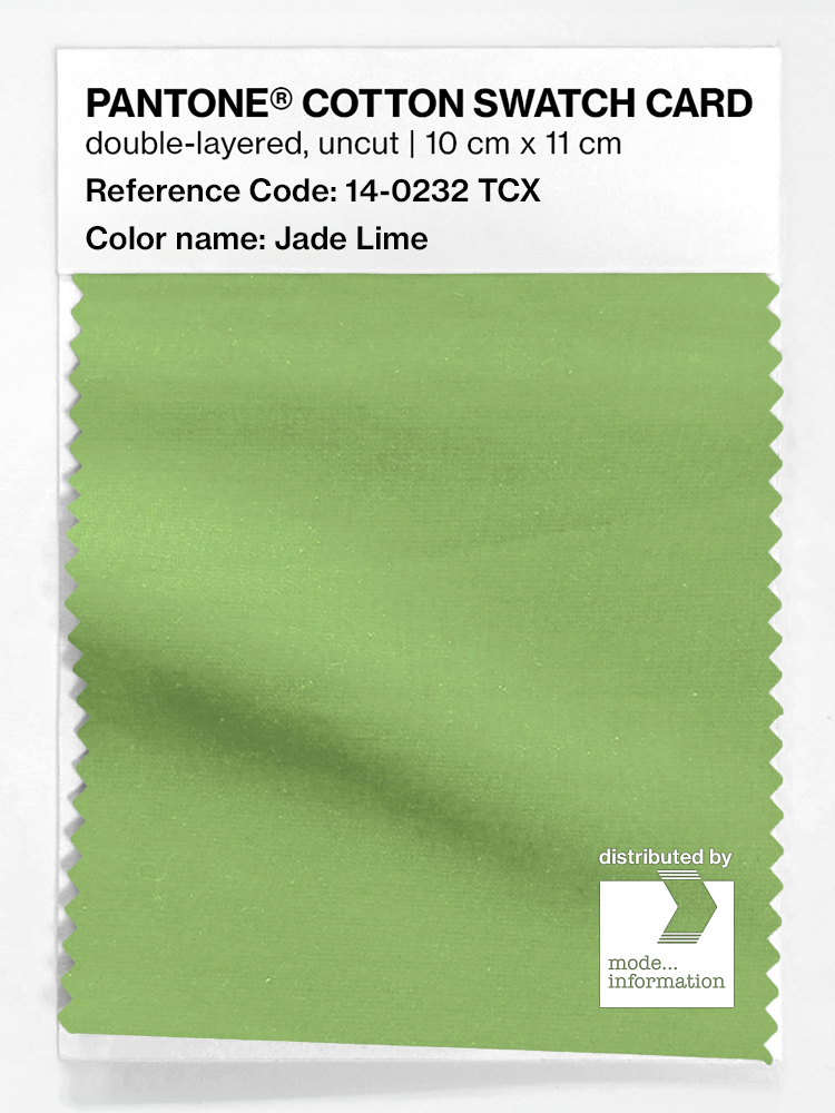 Product image 1 of the product “PANTONE® COTTON SWATCH CARD 14-0232 TCX Jade Lime ”