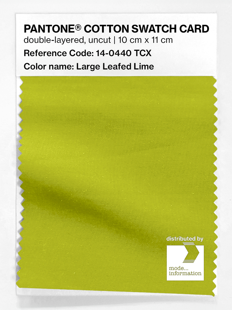 Artikelbild 1 des Artikels “PANTONE® COTTON SWATCH CARD 14-0440 TCX Large Leafed Lime “