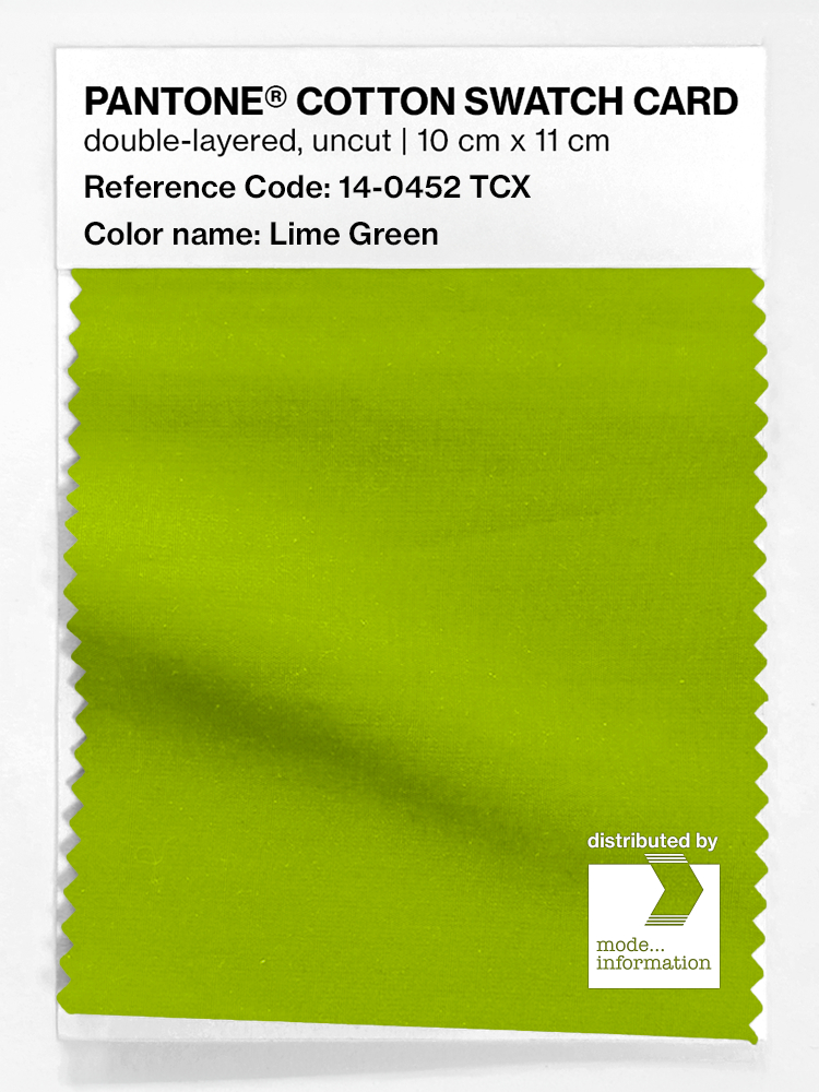 Artikelbild 1 des Artikels “PANTONE® COTTON SWATCH CARD 14-0452 TCX Lime Green “