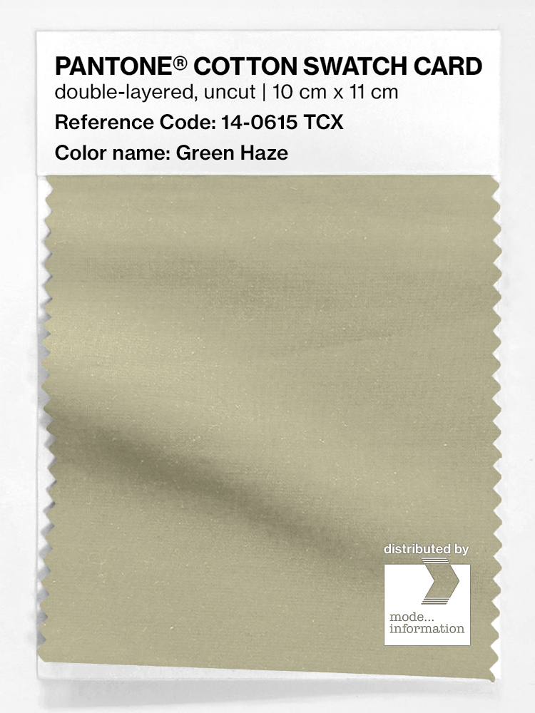 Product image 1 of the product “PANTONE® COTTON SWATCH CARD 14-0615 TCX Green Haze ”