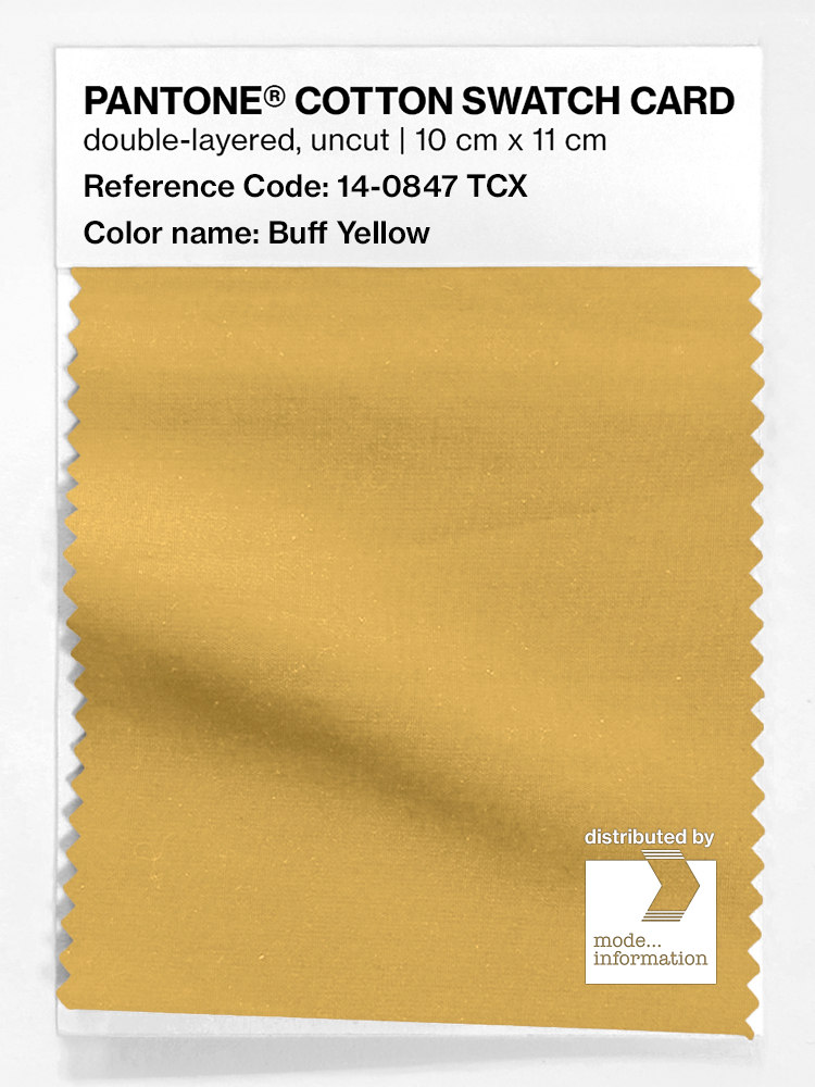 Product image 1 of the product “PANTONE® COTTON SWATCH CARD 14-0847 TCX Buff Yellow ”
