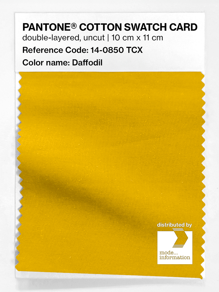 Product image 1 of the product “PANTONE® COTTON SWATCH CARD 14-0850 TCX Daffodil ”
