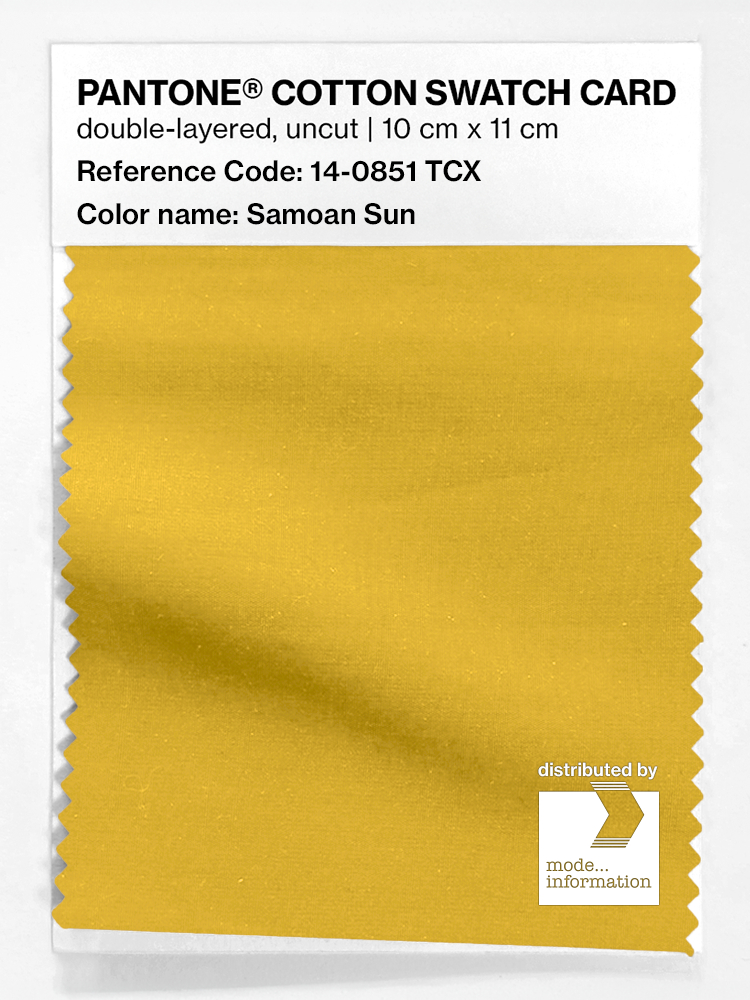 Product image 1 of the product “PANTONE® COTTON SWATCH CARD 14-0851 TCX Samoan Sun ”