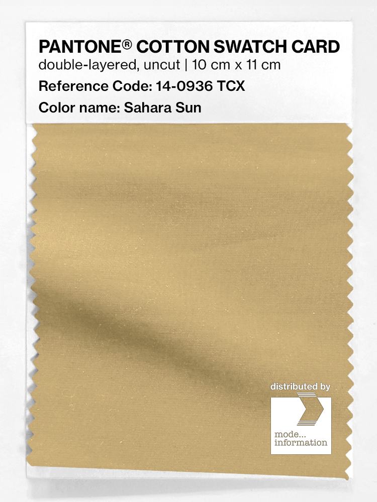 Product image 1 of the product “PANTONE® COTTON SWATCH CARD 14-0936 TCX Sahara Sun ”
