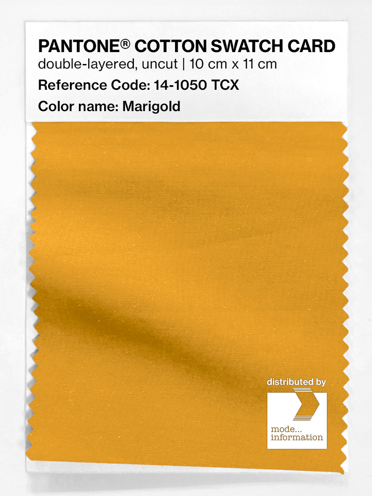 Product image 1 of the product “PANTONE® COTTON SWATCH CARD 14-1050 TCX Marigold ”
