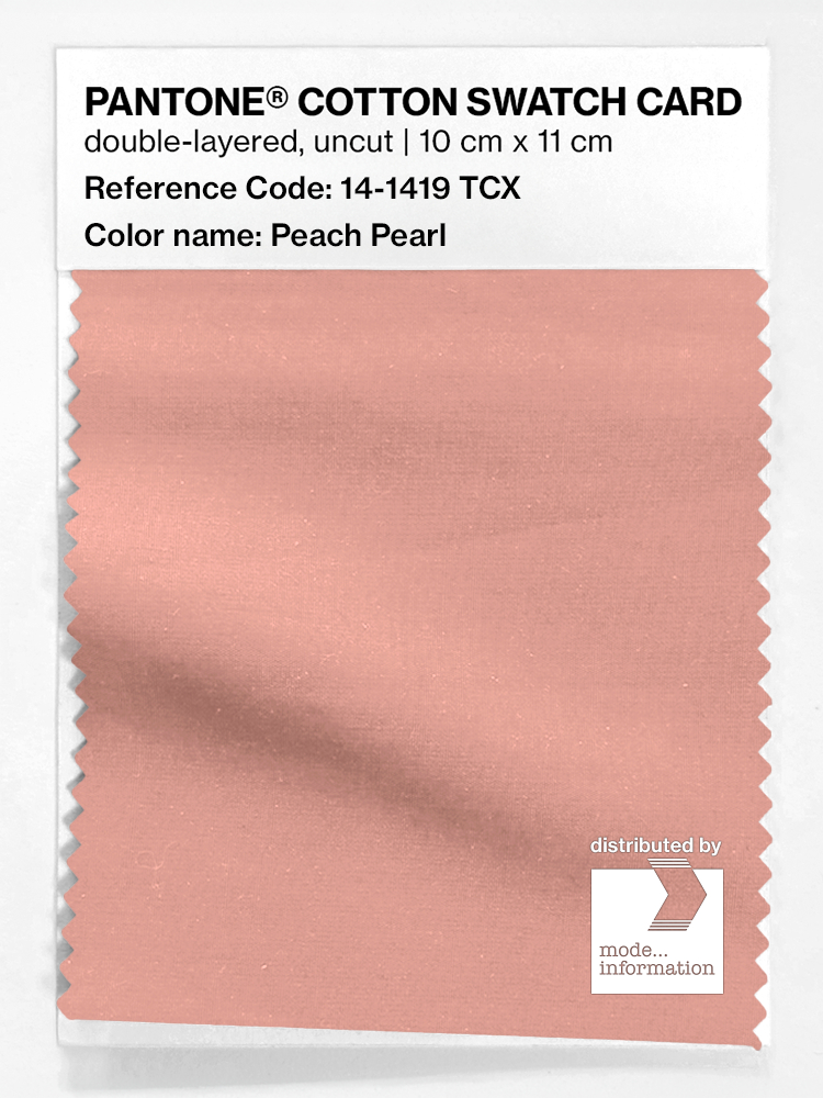Product image 1 of the product “PANTONE® COTTON SWATCH CARD 14-1419 TCX Peach Pearl ”