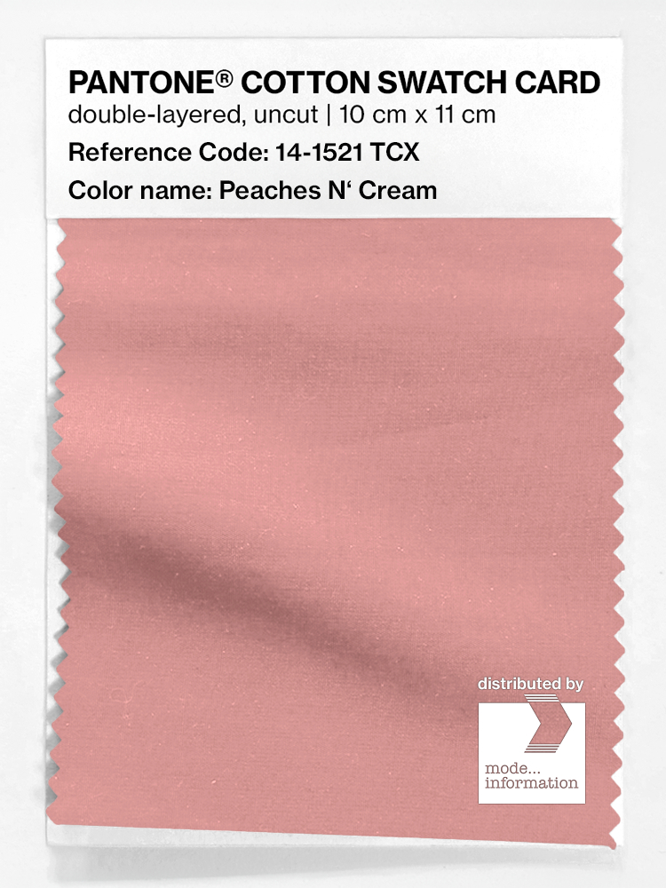 Product image 1 of the product “PANTONE® COTTON SWATCH CARD 14-1521 TCX Peaches N' Cream ”
