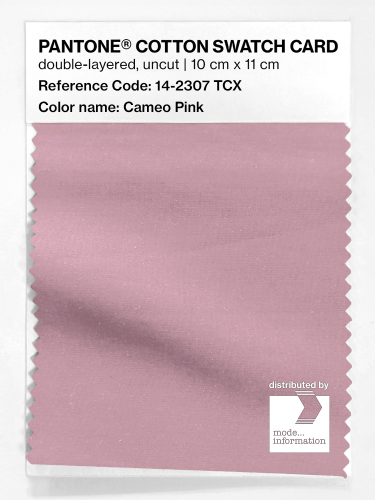 Product image 1 of the product “PANTONE® COTTON SWATCH CARD 14-2307 TCX Cameo Pink ”