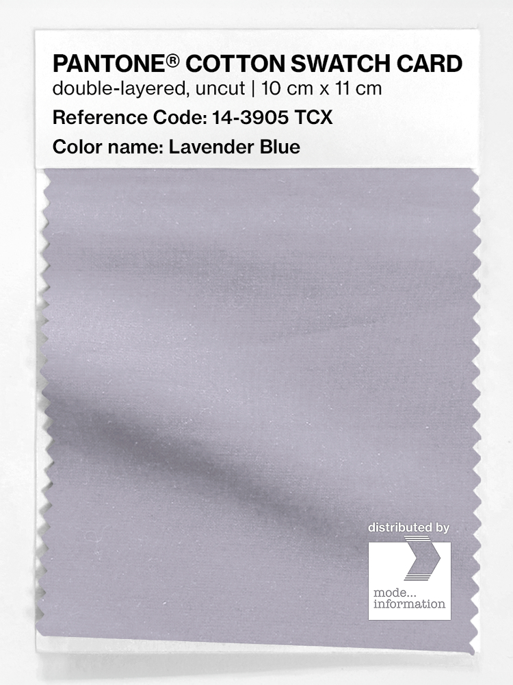 Product image 1 of the product “PANTONE® COTTON SWATCH CARD 14-3905 TCX Lavender Blue ”
