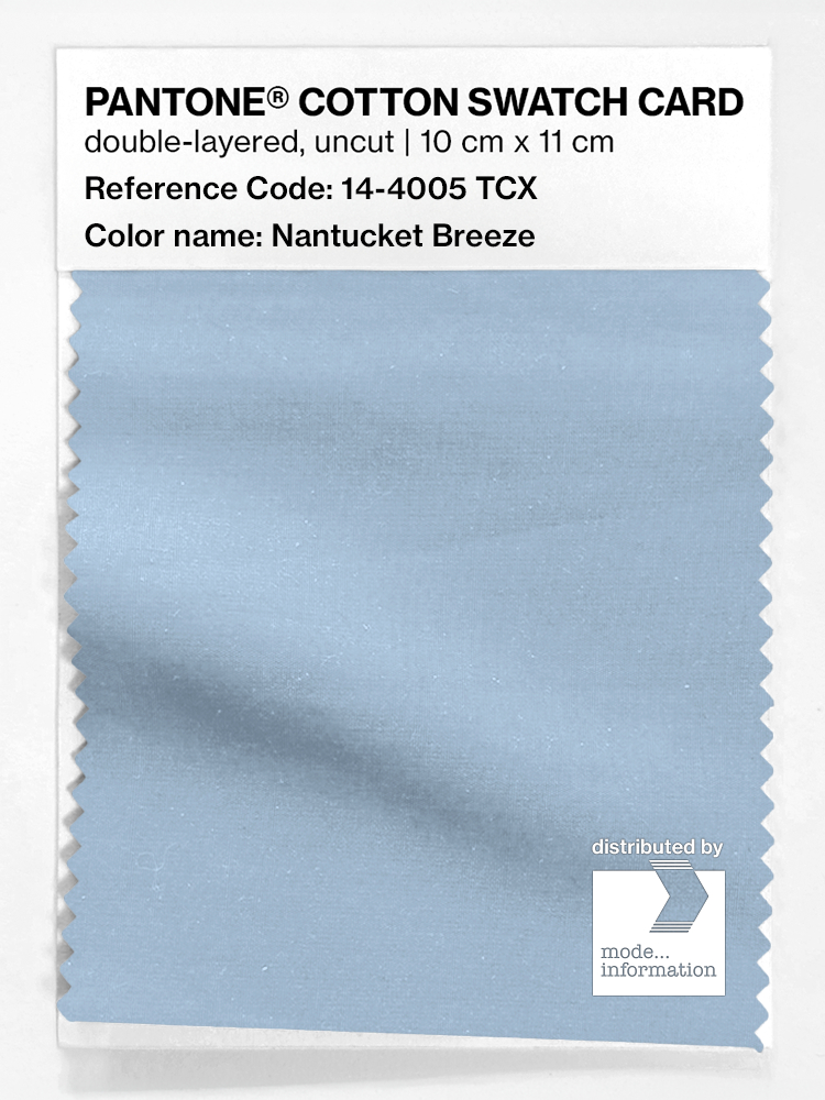 Product image 1 of the product “PANTONE® COTTON SWATCH CARD 14-4005 TCX Nantucket Breeze ”
