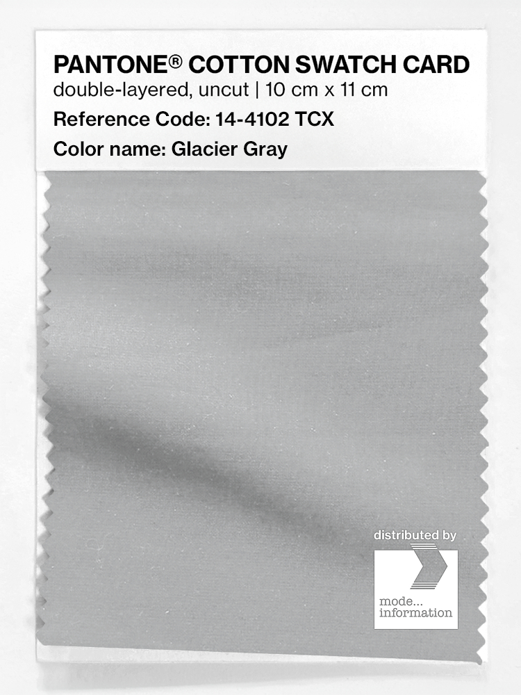 Product image 1 of the product “PANTONE® COTTON SWATCH CARD 14-4102 TCX Glacier Gray ”