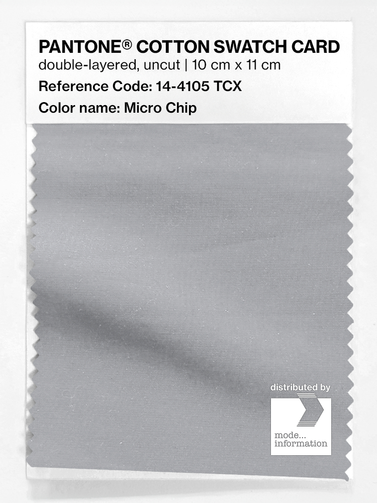 Product image 1 of the product “PANTONE® COTTON SWATCH CARD 14-4105 TCX Micro Chip ”