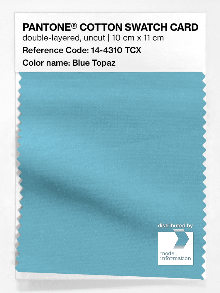 Artikelbild 1 des Artikels “PANTONE® COTTON SWATCH CARD 14-4310 TCX Blue Topaz “
