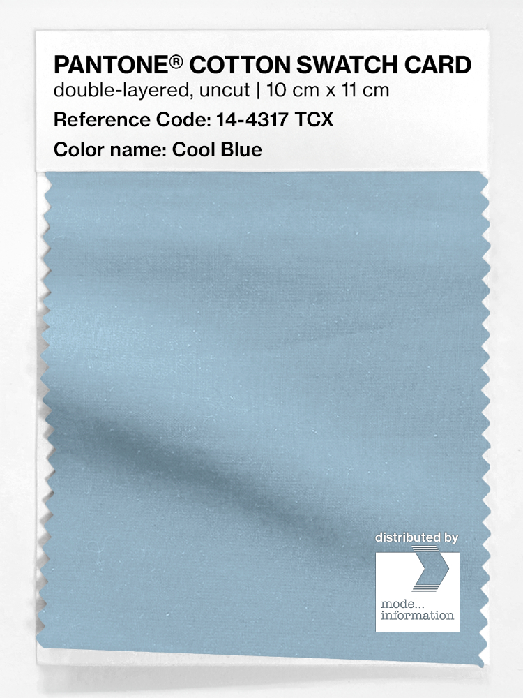 Product image 1 of the product “PANTONE® COTTON SWATCH CARD 14-4317 TCX Cool Blue ”