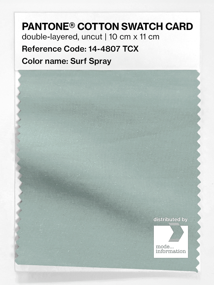 Product image 1 of the product “PANTONE® COTTON SWATCH CARD 14-4807 TCX Surf Spray ”