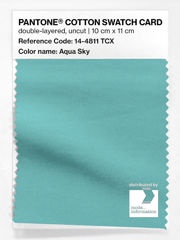 Product image 1 of the product “PANTONE® COTTON SWATCH CARD 14-4811 TCX Aqua Sky ”