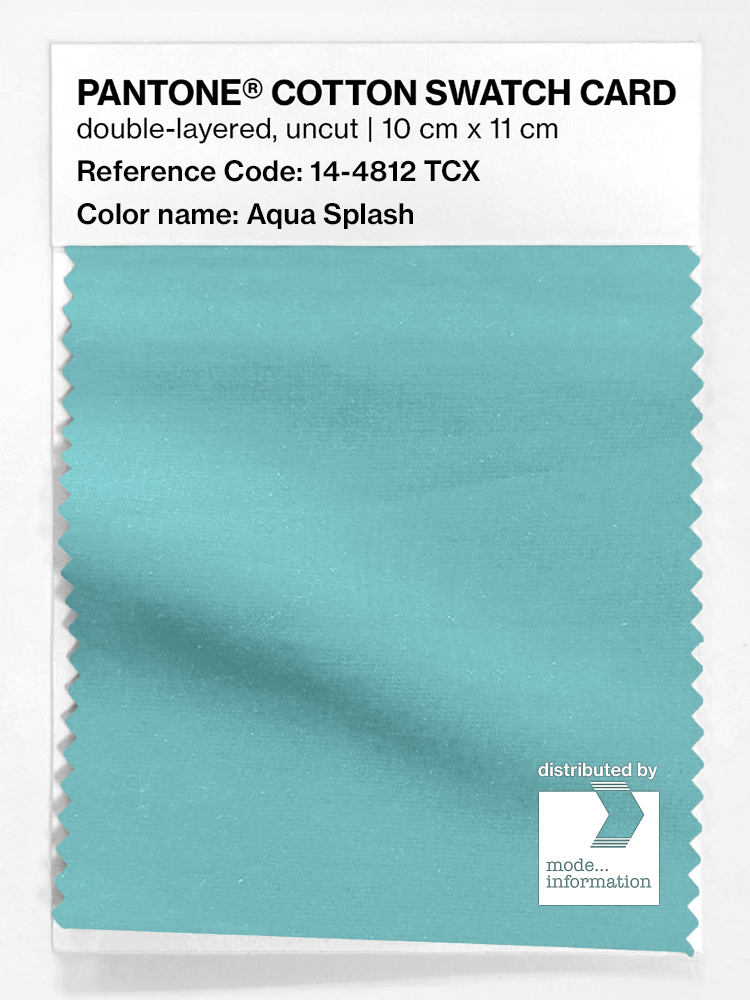 Product image 1 of the product “PANTONE® COTTON SWATCH CARD 14-4812 TCX Aqua Splash ”