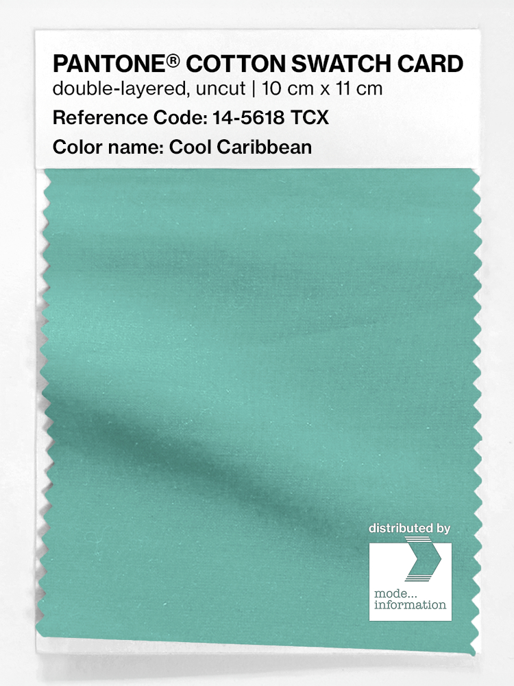 Artikelbild 1 des Artikels “PANTONE® COTTON SWATCH CARD 14-5618 TCX Cool Caribbean “