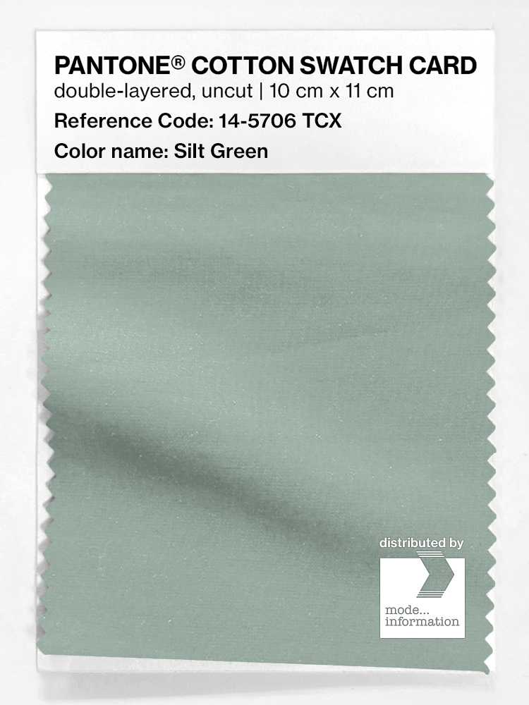 Product image 1 of the product “PANTONE® COTTON SWATCH CARD 14-5706 TCX Silt Green ”