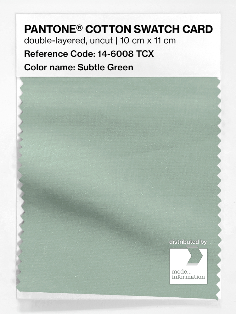 Product image 1 of the product “PANTONE® COTTON SWATCH CARD 14-6008 TCX Subtle Green ”