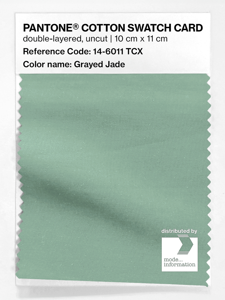 Product image 1 of the product “PANTONE® COTTON SWATCH CARD 14-6011 TCX Grayed Jade ”