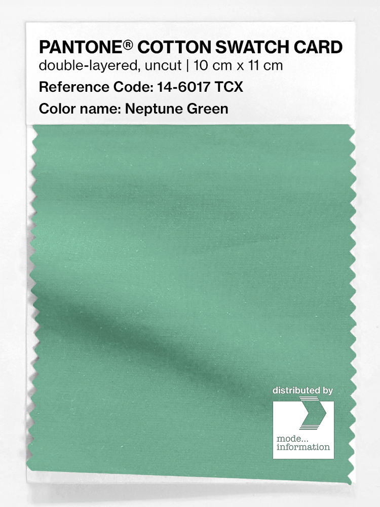Product image 1 of the product “PANTONE® COTTON SWATCH CARD 14-6017 TCX Neptune Green ”