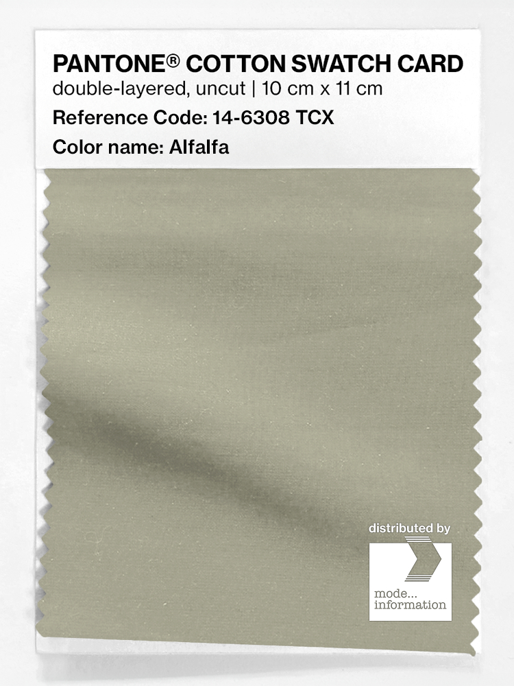 Product image 1 of the product “PANTONE® COTTON SWATCH CARD 14-6308 TCX Alfalfa ”