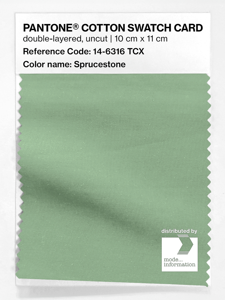 Product image 1 of the product “PANTONE® COTTON SWATCH CARD 14-6316 TCX Sprucestone ”