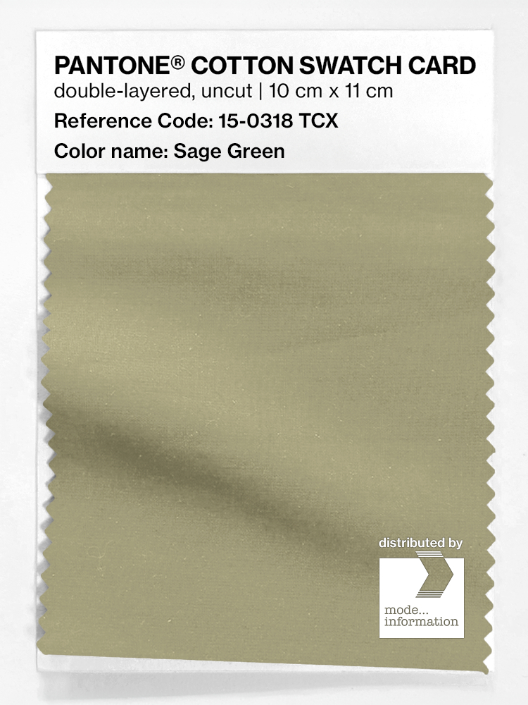 Product image 1 of the product “PANTONE® COTTON SWATCH CARD 15-0318 TCX Sage Green ”